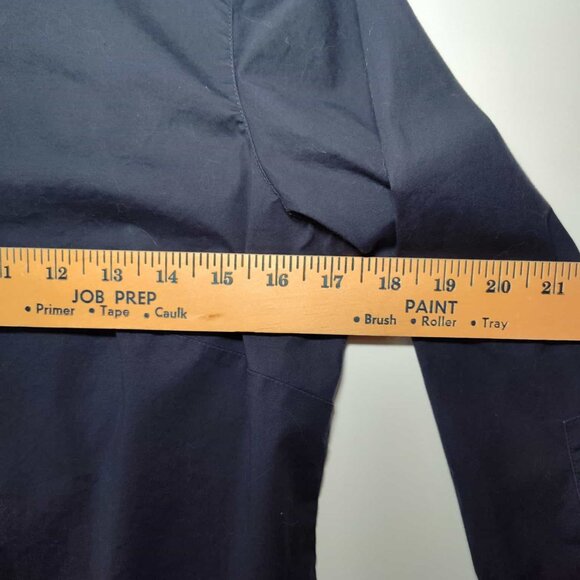 J Crew Basic Navy Blue 3/4 Sleeve Button Up Shirt Size M - Picture 4 of 12